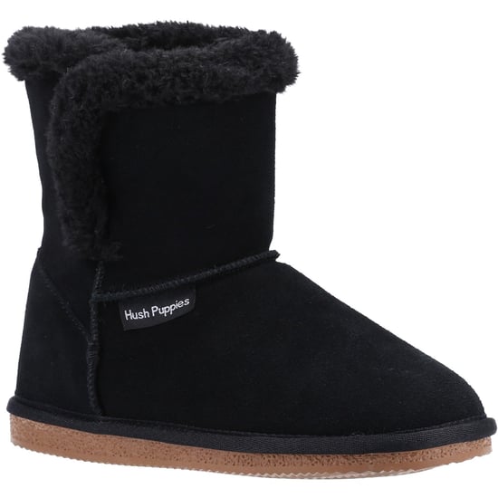 Hush Puppies Womens/Ladies Ashleigh Wildleder Slipper Stiefel (Schwarz) - Image 1