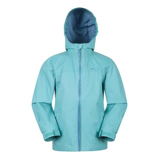 Mountain Warehouse Childrens/Kids Torrent Taped Seam Waterproof Jacket (Teal) - Image 1