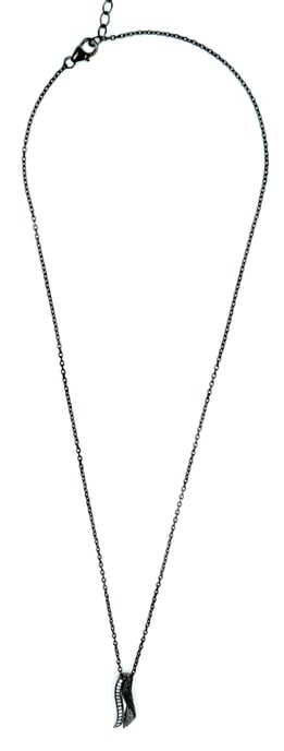 Orphelia Damen-Kette aus 925er Sterlingsilber mit Anhänger – Schwarz ZH-6030/2 - Image 3