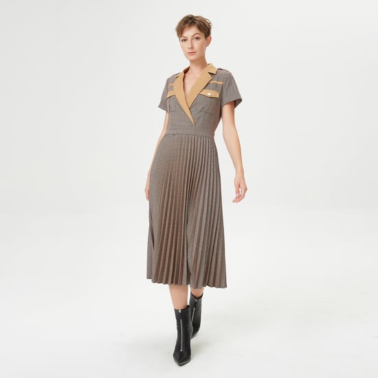 Faltenkleid im Prince-of-Wales-Stil - Image 1