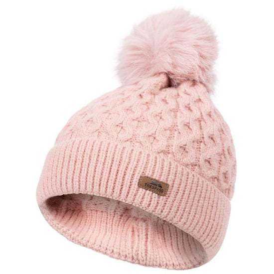 Trespass Womens/Ladies Freja Pom Pom Beanie (Misty Rose)