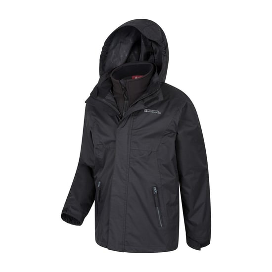 Mountain Warehouse Childrens/Kids Bracken Extreme 3 In 1 Wasserdichte Jacke (Schwarz) - Image 2
