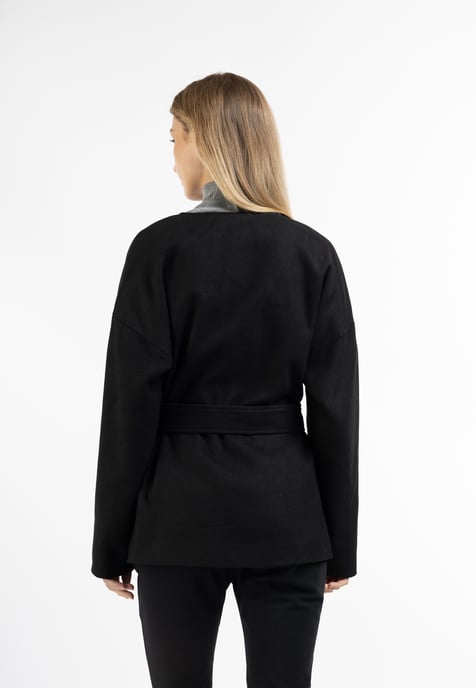 Dreimaster Übergangsjacke aus Wollgemisch Damen schwarz - Image 4
