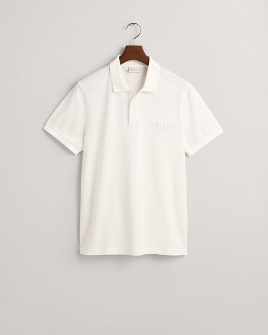 GANT Regular Fit Tonal Shield Logo Kurzarm Rugger - Image 1