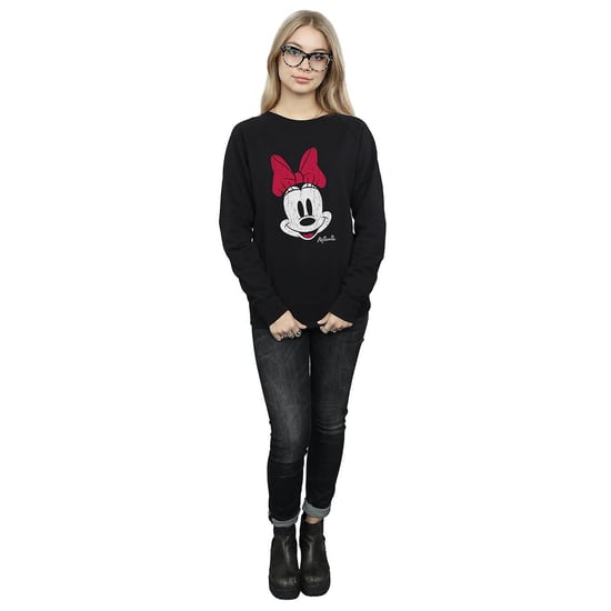 Disney Sweatshirt mit Minnie-Maus-Gesicht für Damen/Damen (Schwarz) - Image 4