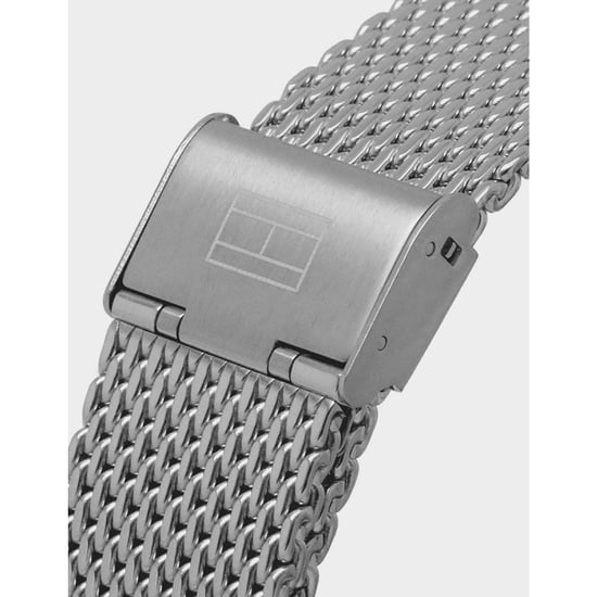 Zubehör Tommy Hilfiger Miles Chronograph Mesh-Armbanduhr in Navy-Silber - Image 6