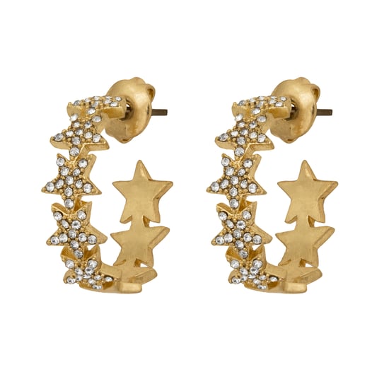 Gold Delicate Sparkly Star Earrings
