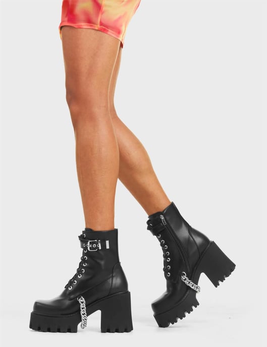 Play Hard Chunky Platform Ankle Boots