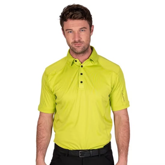 Island Green - Poloshirt Abgesteppt für Herren - Emblem (Limone) - Image 1