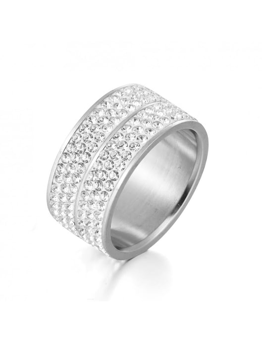 Bague Elodie - Argenté et Cristal - Image 1