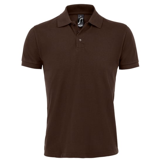 SOLs Mens Prime Pique Plain Short Sleeve Polo Shirt (Schokolade) - Image 1