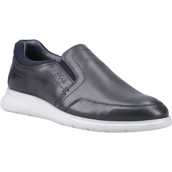 Pod Holden Leder/Textil Herren Navy Turnschuhe - Image 1