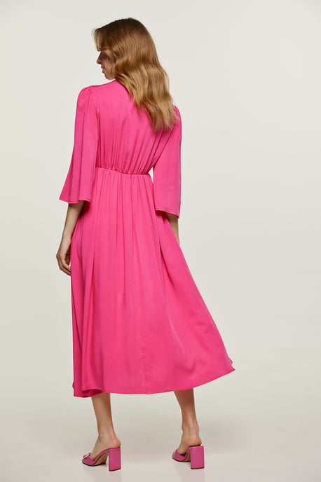 Fuchsia Empire Line Kleid - Image 4
