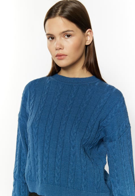 Mymo Strickpullover Damen Marine - Image 5