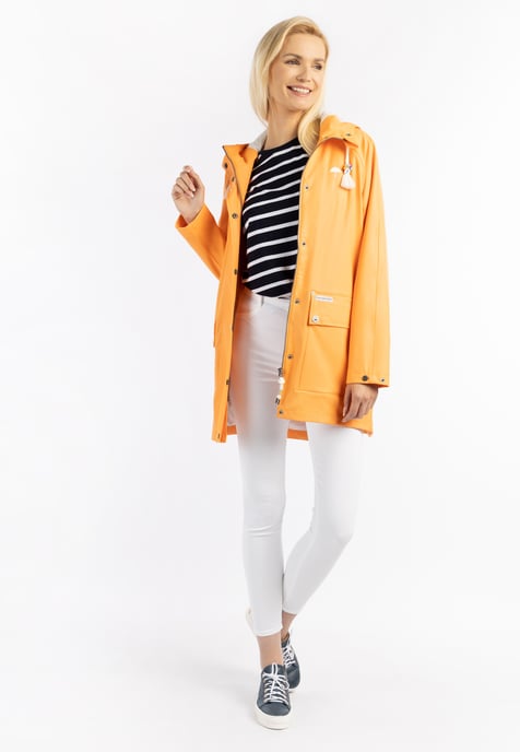 Schmuddelwedda Übergroßer Regenmantel Damen Pastellorange-280 - Image 2