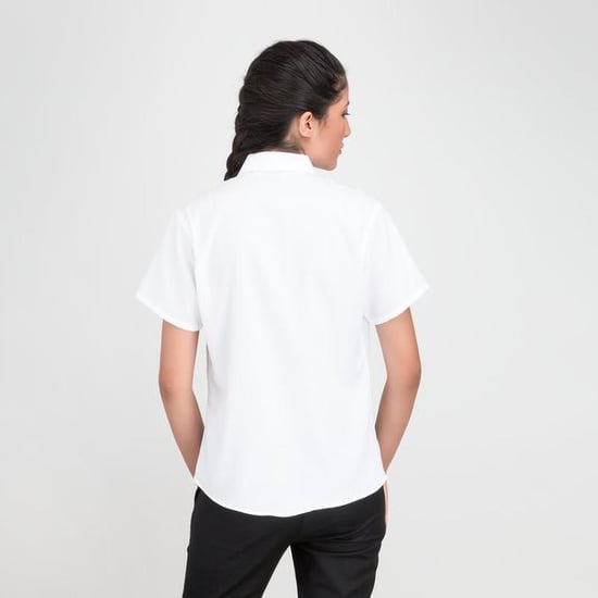 Russell Collection Bluse, Kurzarm, bügelfrei (Weiß) - Image 2