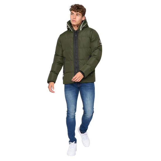 Crosshatch - "Sandbox" Jacke mit Kapuze für Herren (Oliv) - Image 3