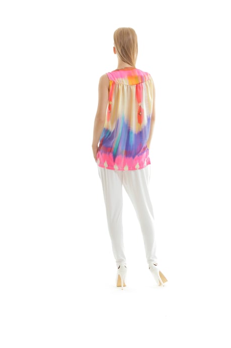 Crossover-Pleat Harem Pants