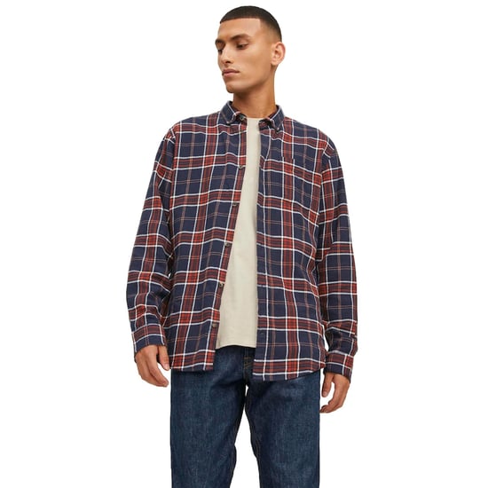 JACK & JONES Herren Slim Fit Karohemden Langarm - Image 1