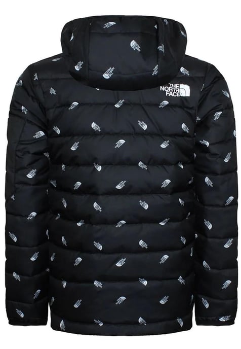 The North Face Junior Boys Wattierte Jacke II / TNF Black Tossed Logo Print - Image 2