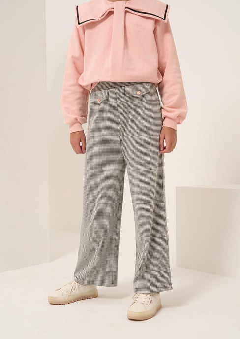 Bella Dogtooth Wide Leg Trouser