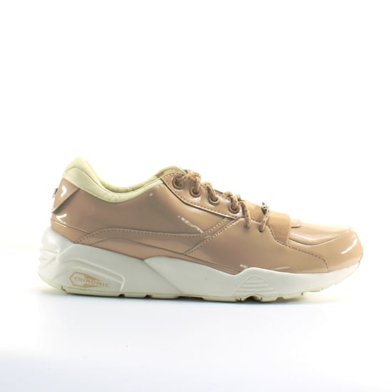 Puma Trinomic R698 Nude Patent Leather Womens Lace Up Trainers 362274 01