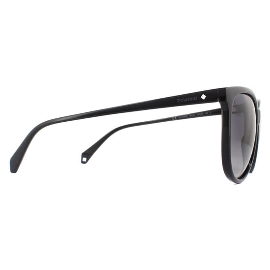 Polaroid Square Womens Black Grey Polarized Sunglasses