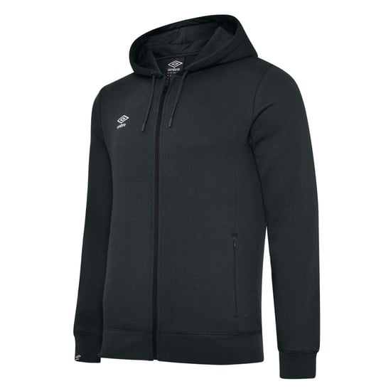 Umbro Herren Club Leisure Full Zip Hoodie (Schwarz/Weiß) - Image 1