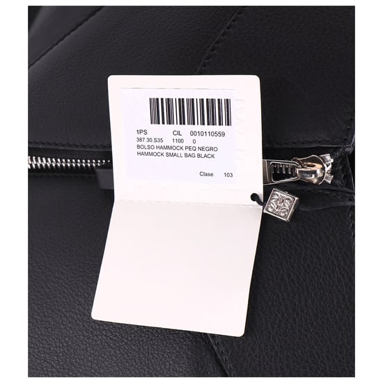 Loewe Kleine Hängematten-Tasche aus schwarzem Kalbsleder - Image 6
