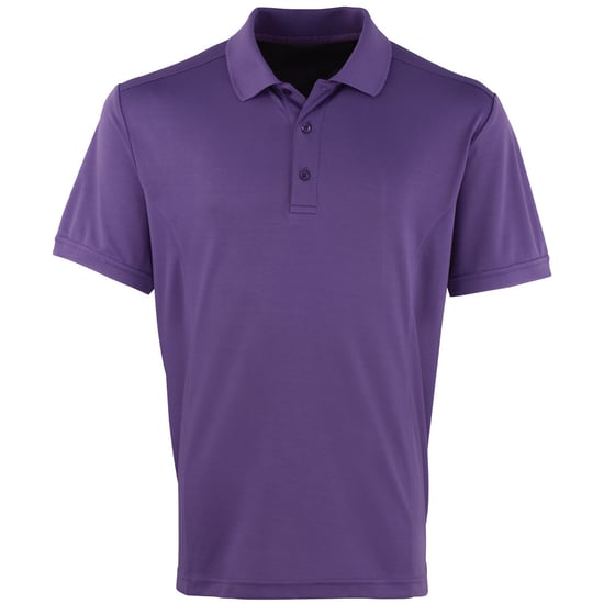 Premier Mens Coolchecker Pique Kurzarm-Polo T-Shirt (lila) - Image 1