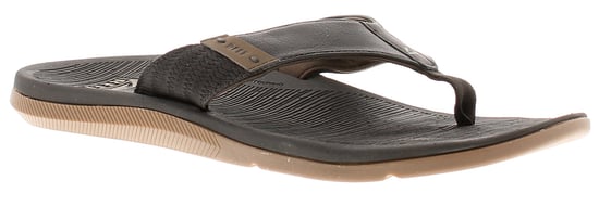 Reef Santa Ana Herren Leder Zehensteg Flip-Flops schwarz - Image 1
