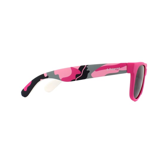 Polaroid Kids Rectangle Kidss Pink Camo Grey Polarized Sunglasses