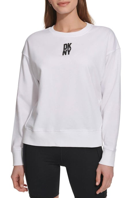 Puff Logo Crew Neck Pullover Wht