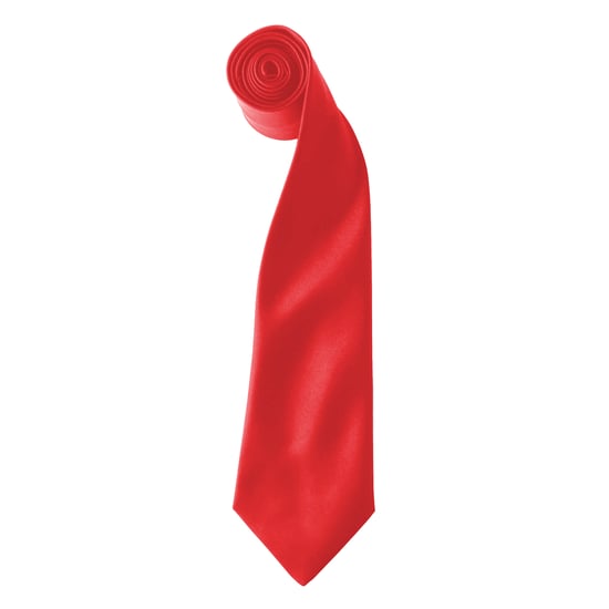 Premier Colours Herren Satin Clip Krawatte (2er Pack) (Erdbeerrot) - Image 1