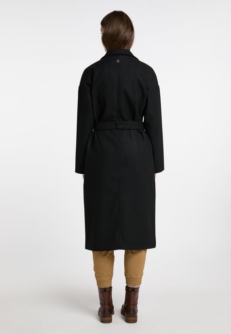 Dreimaster Übergangsmantel aus Wollgemisch Damen Schwarz - Image 3