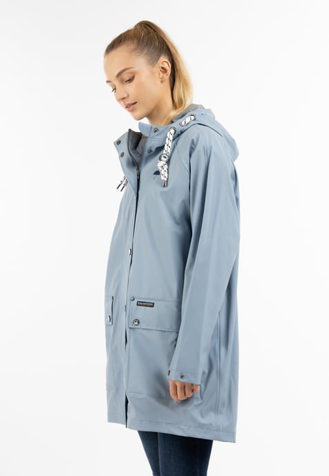 Schmuddelwedda Oversized Regenmantel Damen Hellblau-271 - Image 4
