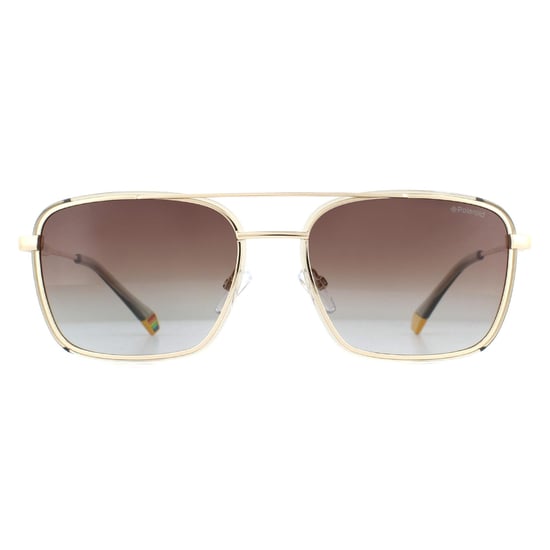 Polaroid Sunglasses PLD 6115/S 84E LA Gold Beige Brown Gradient Polarized