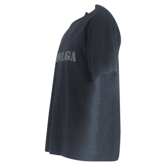 Balenciaga Logo-Druck Schablonen-T-Shirt aus schwarzer Baumwolle - Image 2