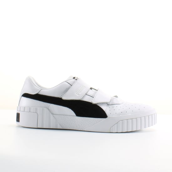 Puma Cali V x Selena gomez White Leather Strap Up Womens Trainers 370757 01