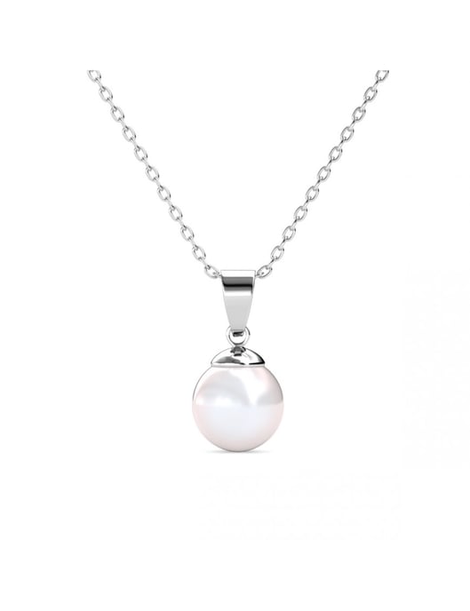 Vollmond-Perlen-Anhänger - Silber und Kristall - Image 1