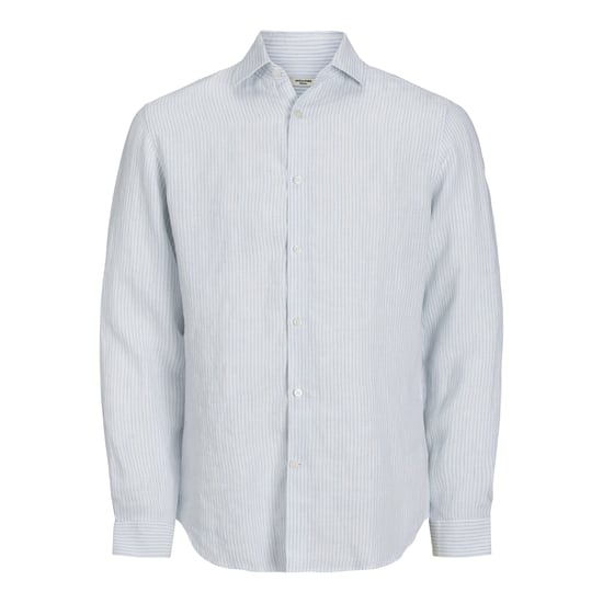 Herrenhemd der Marke Jack & Jones. Das Hemd ist aus hochwertigem Leinen gefertigt. Das luftige Material sorgt für einen herrlich leichten Tragekomfort.  Marke: Jack & JonesModellname: Parker Linen StripeKategorie: HerrenhemdenMaterialien: Baumwolle, Polye - Image 1