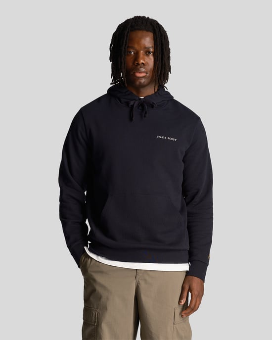 Lyle & Scott Herren-Hoodie mit Loopback-Stickerei in Marineblau - Image 6