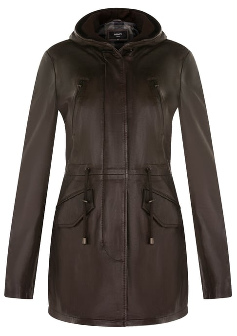 Medium length women's parka jacket with hood - Oakengates