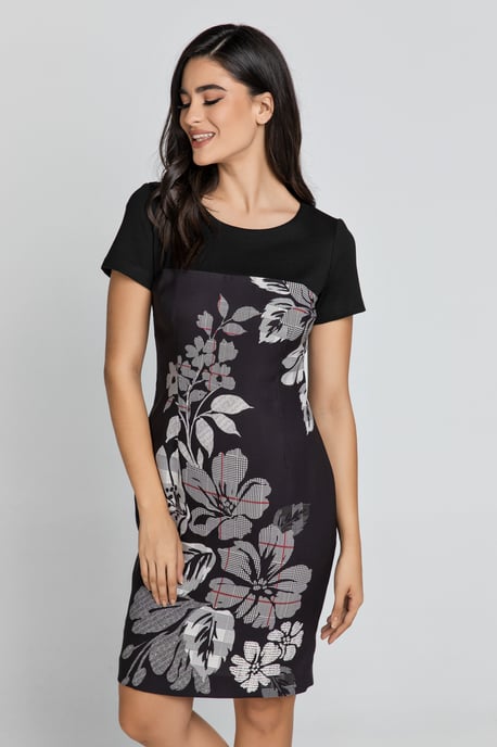 Black Floral Dress by Conquista