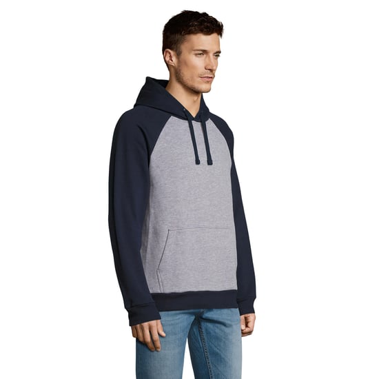 SOLS - "Seattle" Sweatshirt für Herren/Damen Unisex (Grau meliert/Dunkelblau) - Image 3