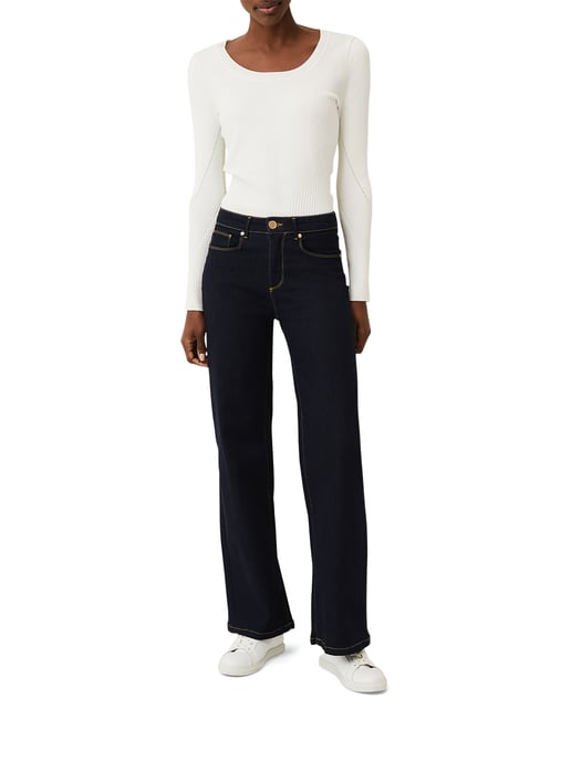 Dalma Chevron Fitted Knit Top