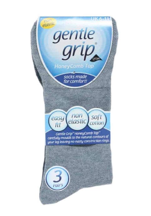 Gentle Grip - Herren Socken Bigfoot Honeycomb Top Cotton Rich 6er Pack - SOMRJ Blau - Image 2