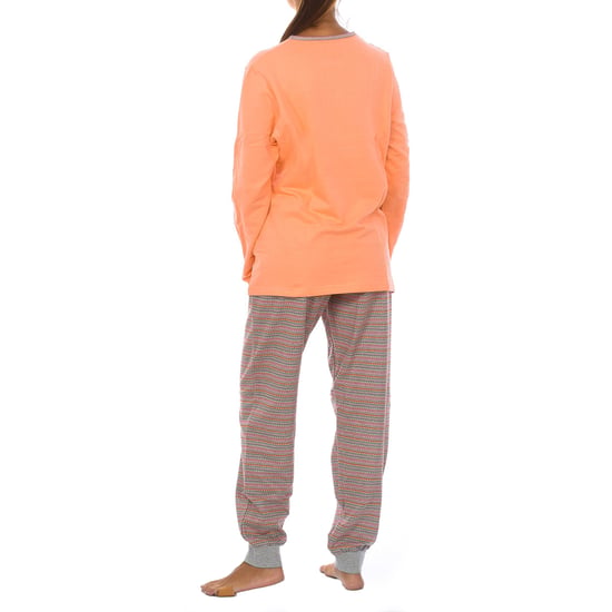 GEOMETRICAL ORANGE KL45187 women's winter pajamas
