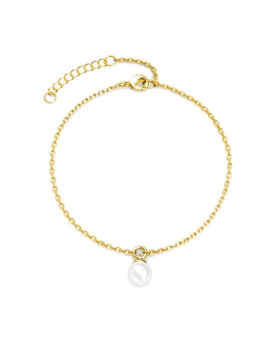 Kristall-Perlenarmband - Gold und Kristall - Image 3
