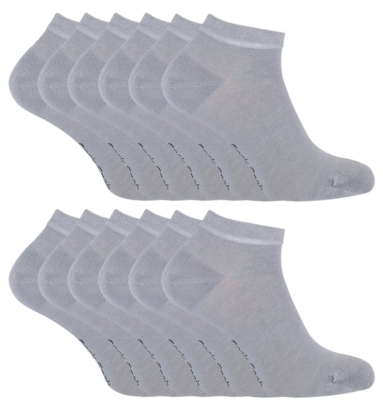 Sock Snob - 12 Paires Homme Chaussettes Sport Courtes Bambou - Gris - Image 1